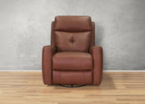 Sterling Power Headrest Swivel Glider Leather Recliner