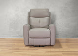 Sterling Power Headrest Swivel Glider Leather Recliner