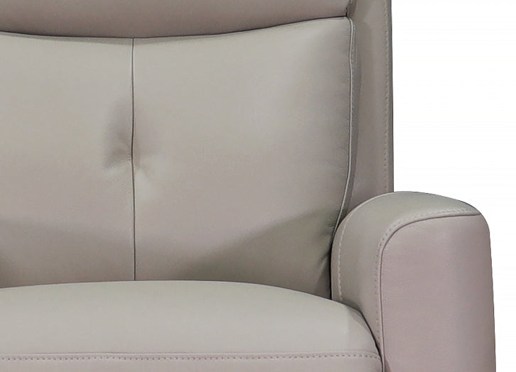 Sterling Power Headrest Swivel Glider Leather Recliner