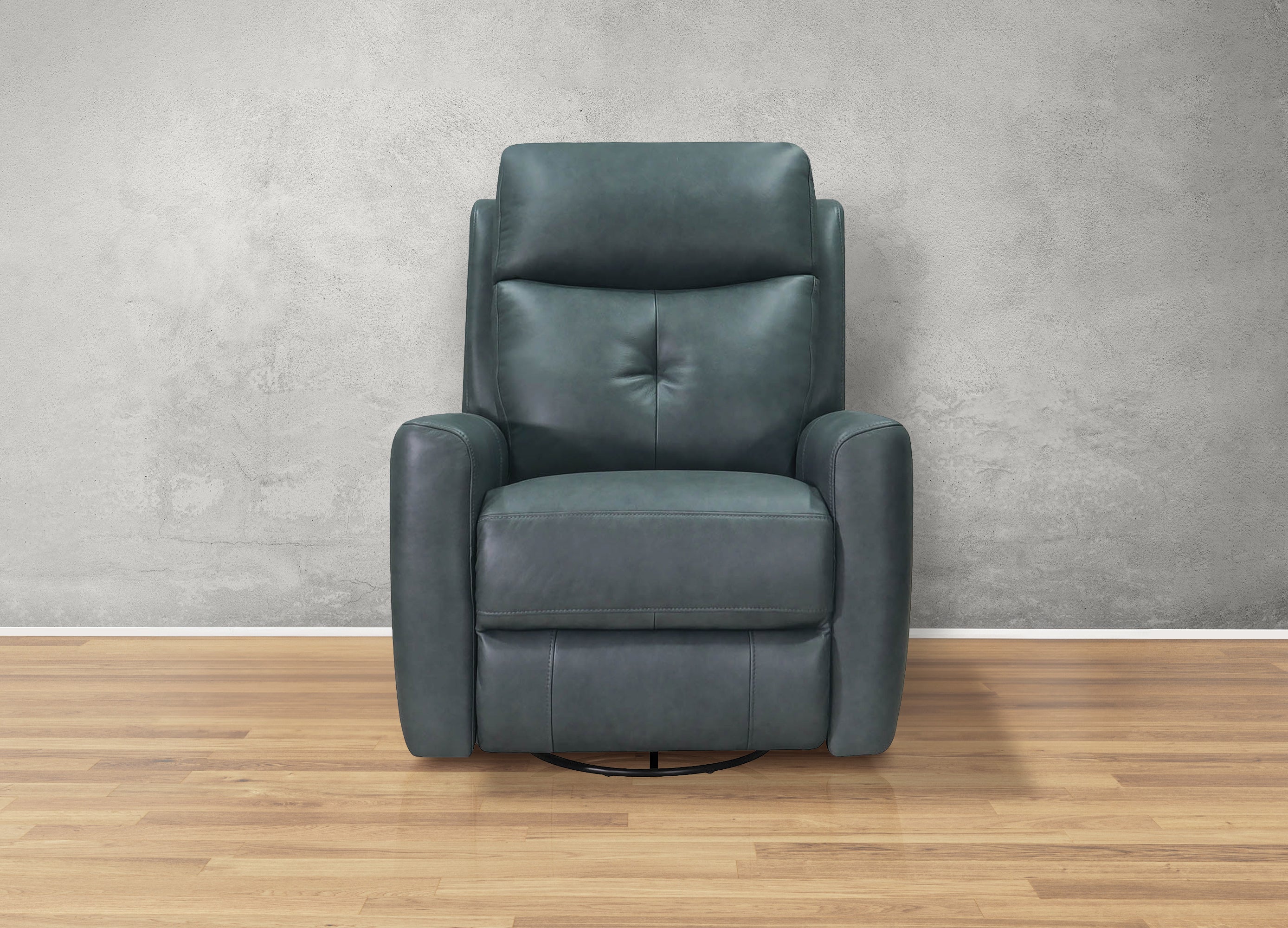 Sterling Power Headrest Swivel Glider Leather Recliner