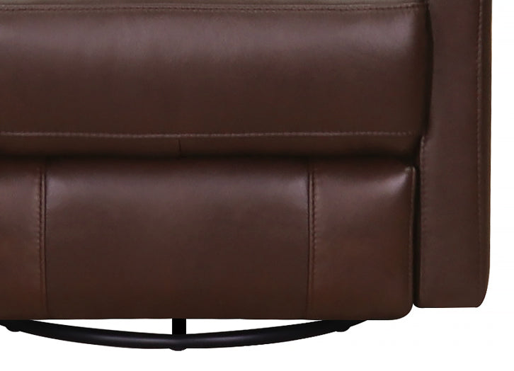 Vienna Power Headrest Swivel Glider Leather Recliner