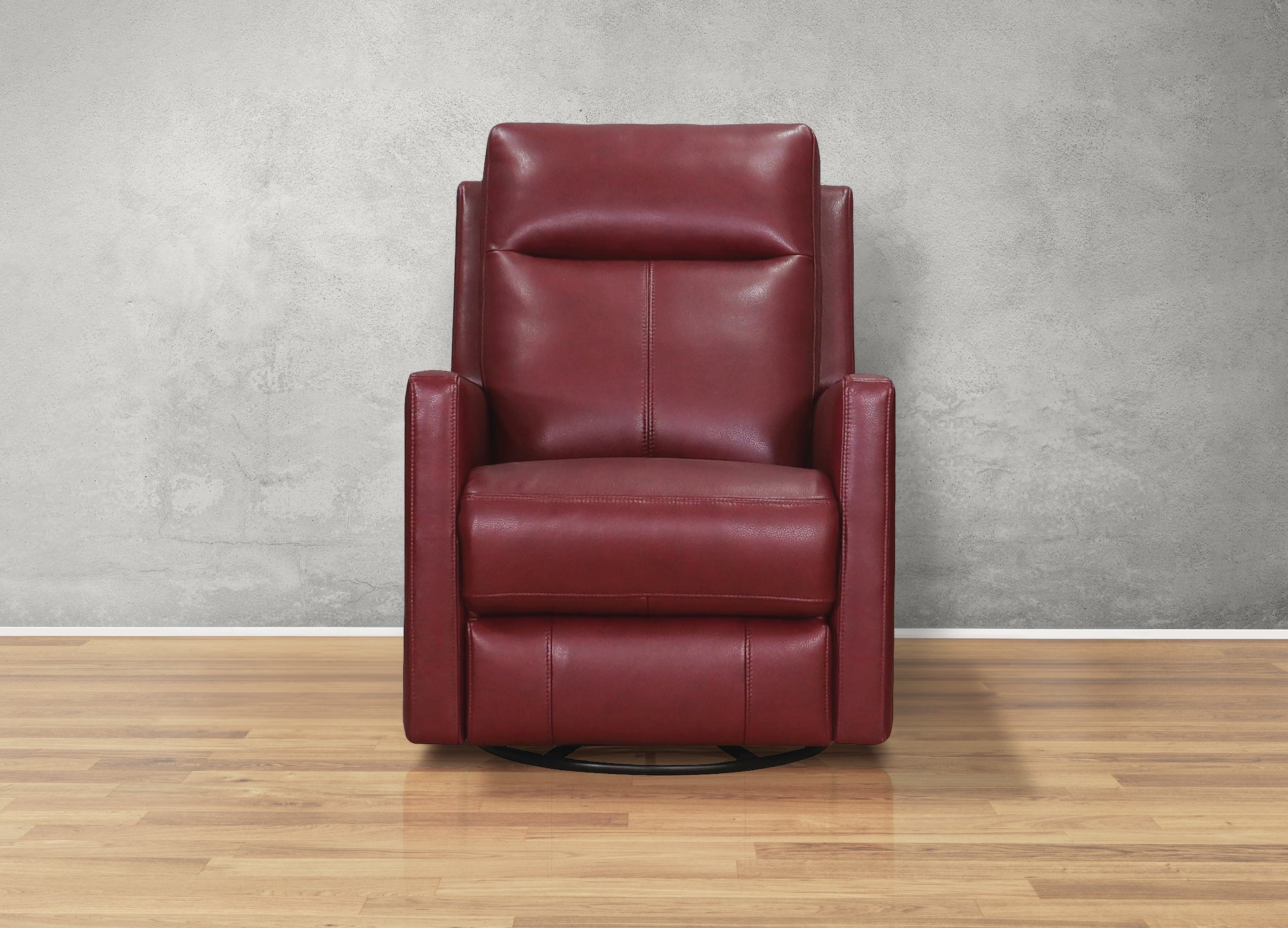 Vienna Power Headrest Swivel Glider Leather Recliner
