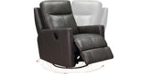 Vienna Manual Swivel Glider Leather Recliner