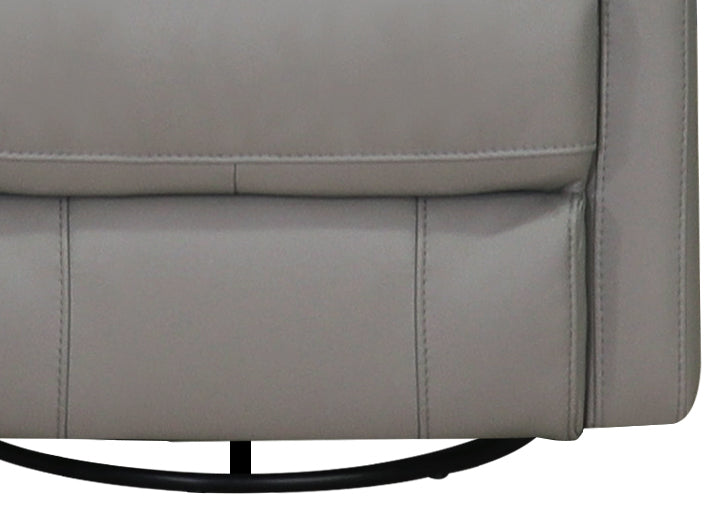 Ashby Power Headrest Swivel Glider Leather Recliner