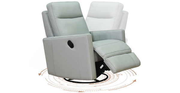 Ashby Manual Swivel Glider Leather Recliner