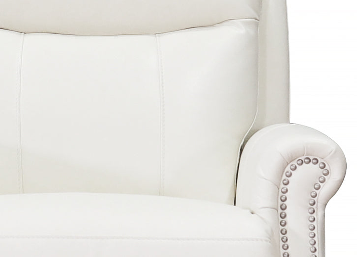 Royce Power Headrest Swivel Glider Leather Recliner
