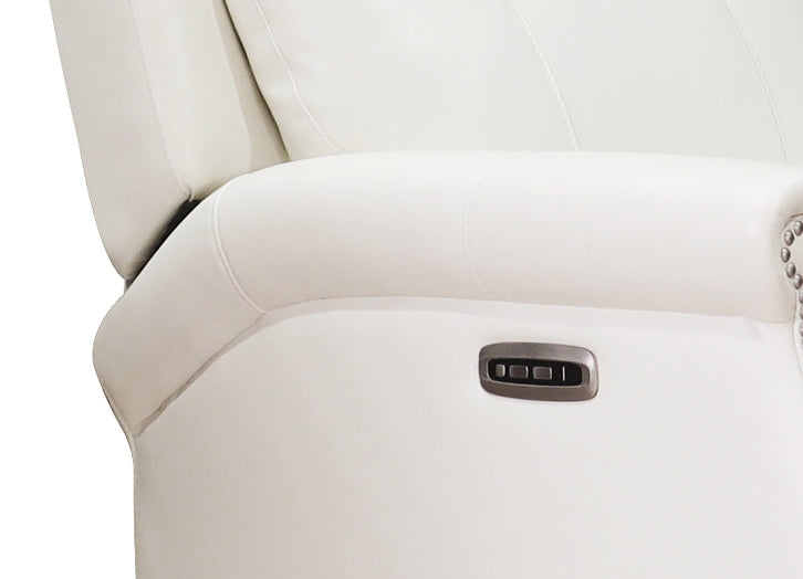 Royce Power Headrest Swivel Glider Leather Recliner