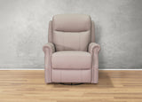 Royce Power Headrest Swivel Glider Leather Recliner