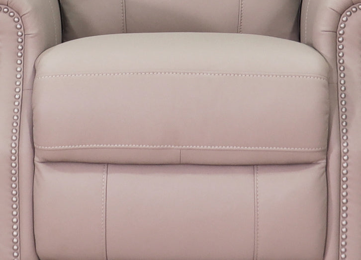 Royce Power Headrest Swivel Glider Leather Recliner
