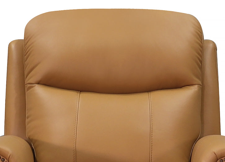Royce Power Headrest Swivel Glider Leather Recliner