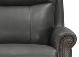 Royce Power Headrest Swivel Glider Leather Recliner