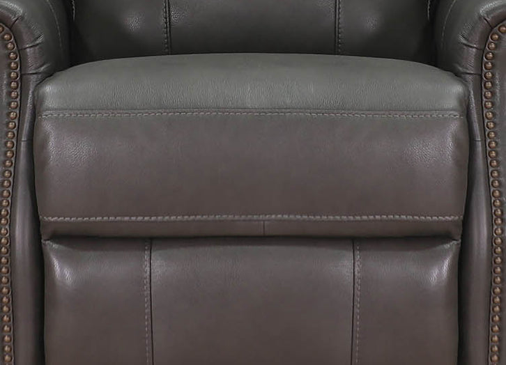 Royce Power Headrest Swivel Glider Leather Recliner