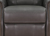 Royce Power Headrest Swivel Glider Leather Recliner