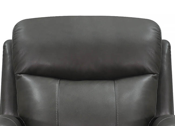 Royce Power Headrest Swivel Glider Leather Recliner