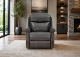 Royce Power Headrest Swivel Glider Leather Recliner
