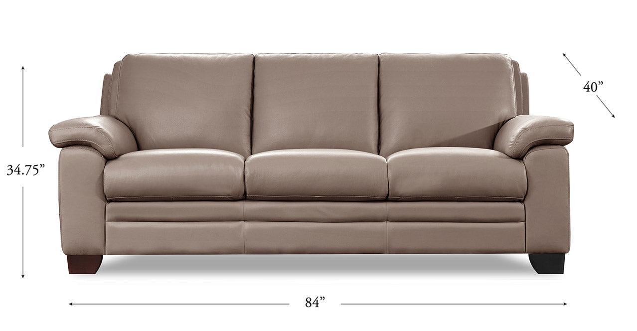 Magnum Leather Sofa Collection, Taupe Brown