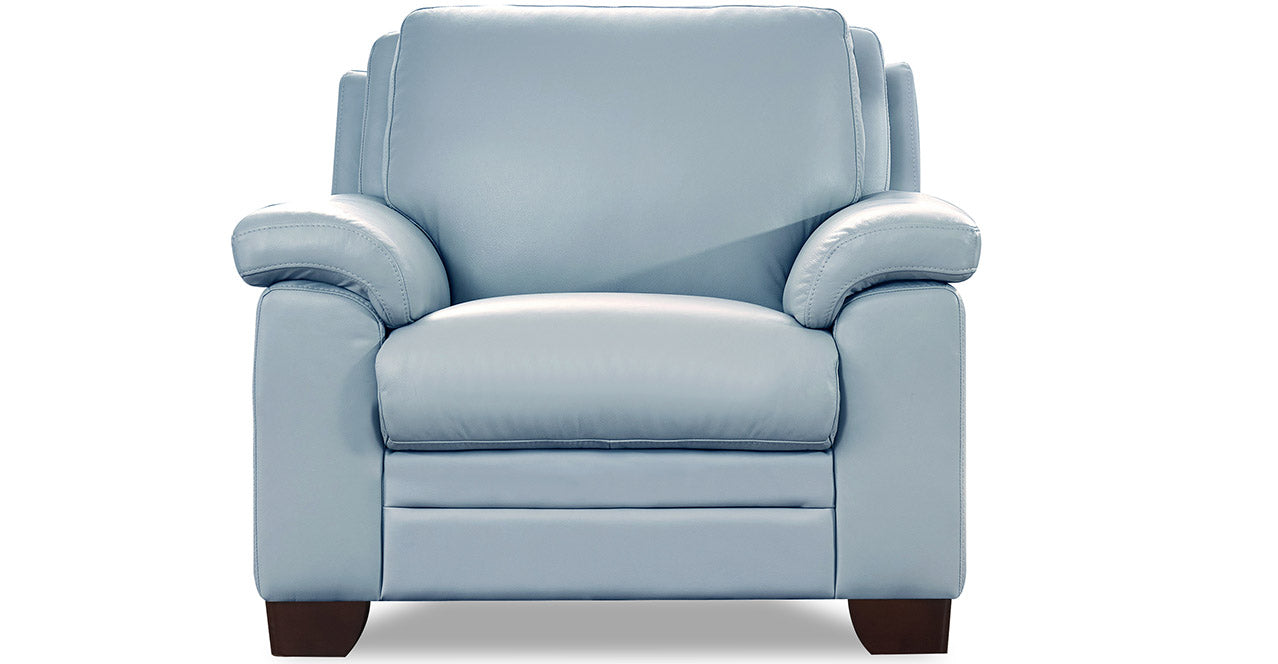 Magnum Leather Sofa Collection, Spa Blue