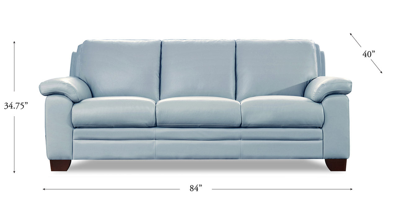 Magnum Leather Sofa Collection, Spa Blue