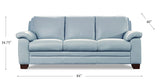Magnum Leather Sofa Collection, Spa Blue