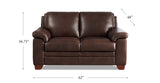 Magnum Leather Sofa Collection, Taupe Brown
