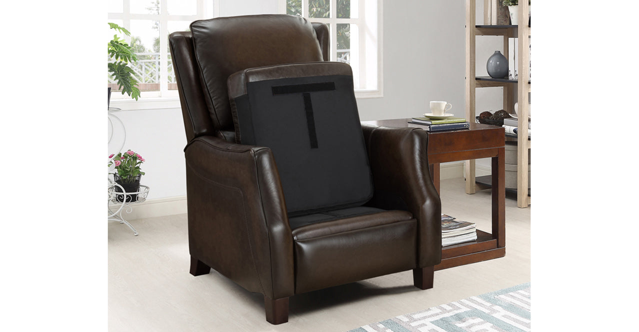 Kirk Leather Manual Recliner, Brown