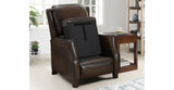 Kirk Leather Manual Recliner, Brown