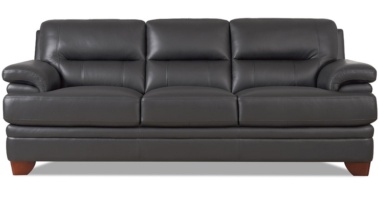 Luxor Leather Sofa, Ash Gray