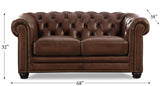 Aliso Leather Sofa Collection, Caramel Brown