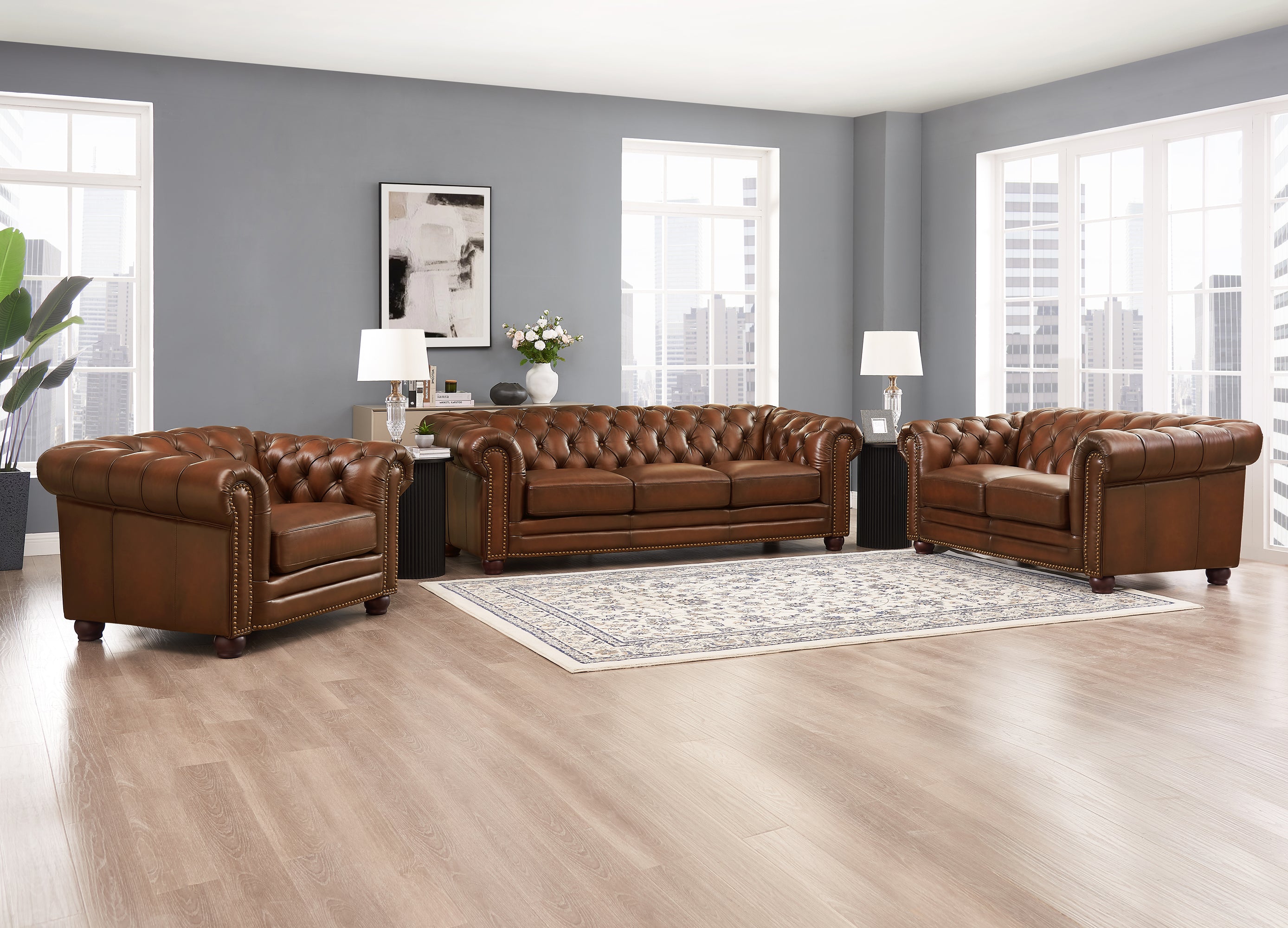 Aliso Leather Sofa Collection