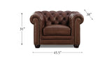 Aliso Leather Sofa Collection, Walnut Brown