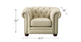 Aliso Leather Sofa Collection, Ivory White