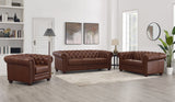 Aliso Leather Chair, Pecan Brown