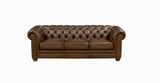 Aliso Leather Sofa Collection, Pecan Brown