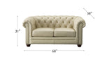 Aliso Leather Sofa Collection, Ivory White