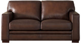 Dillon Leather Sofa Collection, Caramel Brown