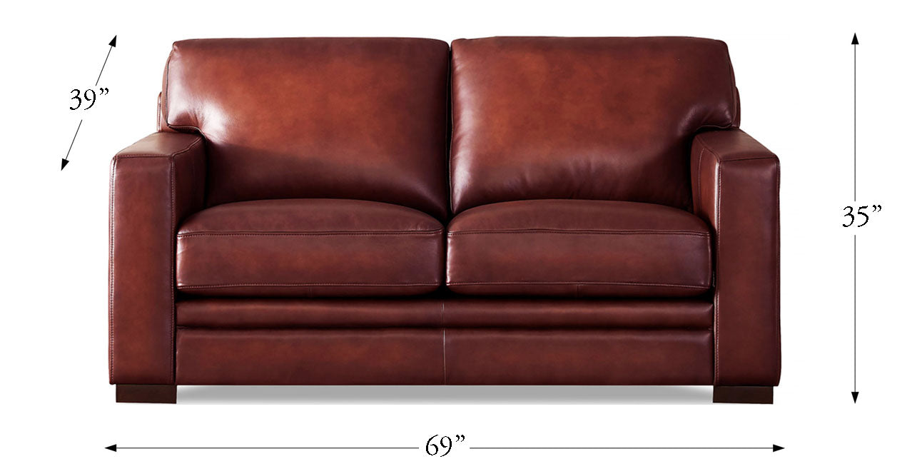 Dillon Waxy Pull-up Leather Sofa Collection, Mocha Brown