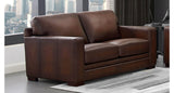 Dillon Leather Sofa Collection, Caramel Brown