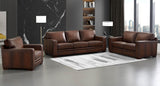 Dillon Leather Sofa Collection, Caramel Brown