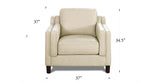 Bella Leather Sofa Collection, Ivory White