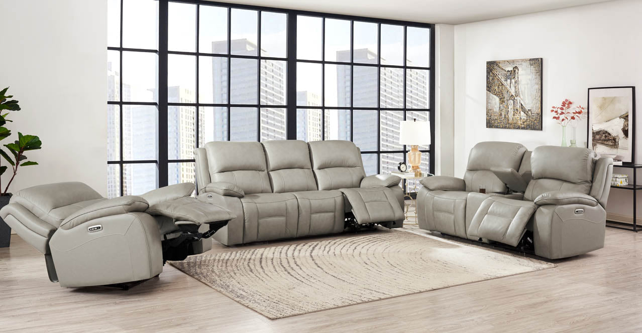 Westminster Power Headrest Zero Gravity Reclining Sofa with Console Collection, Stone