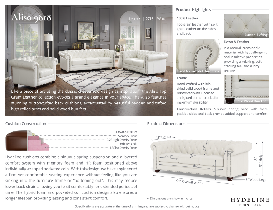 Aliso Leather Sofa Collection