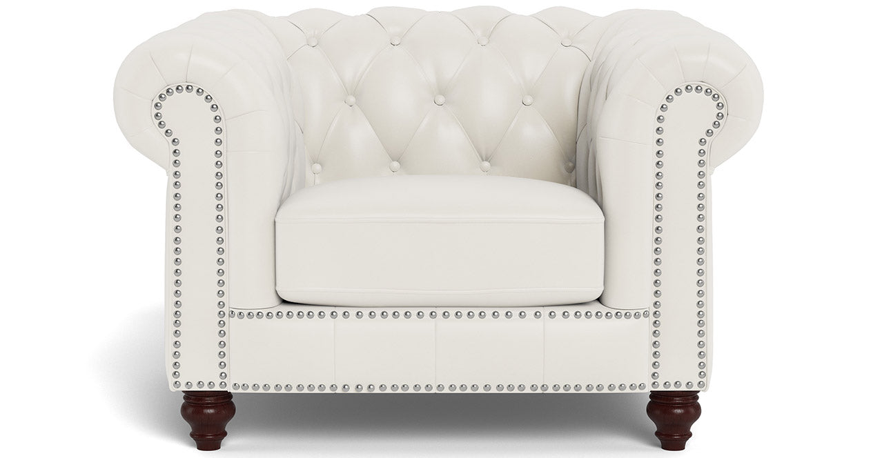 Alton Bay Leather Sofa Collection, Cream White
