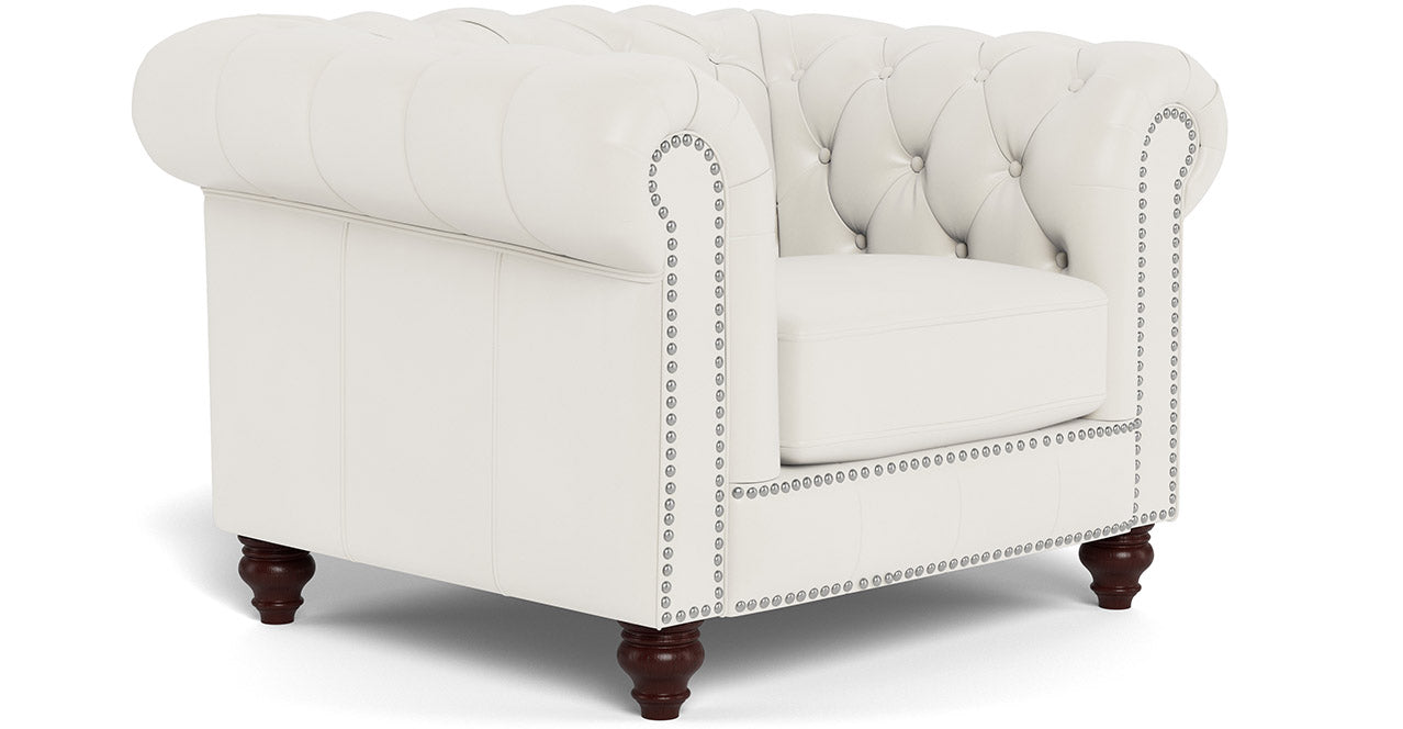 Alton Bay Leather Sofa Collection, Cream White