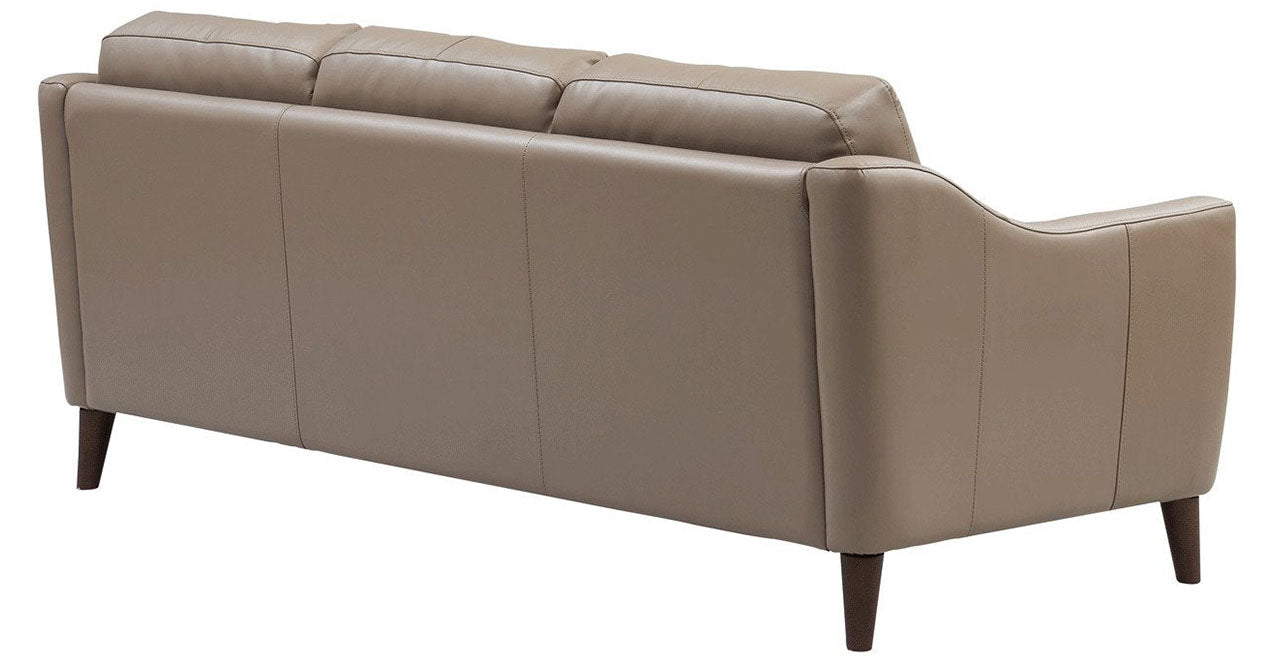 Ersa Leather Sofa Collection, Taupe Brown