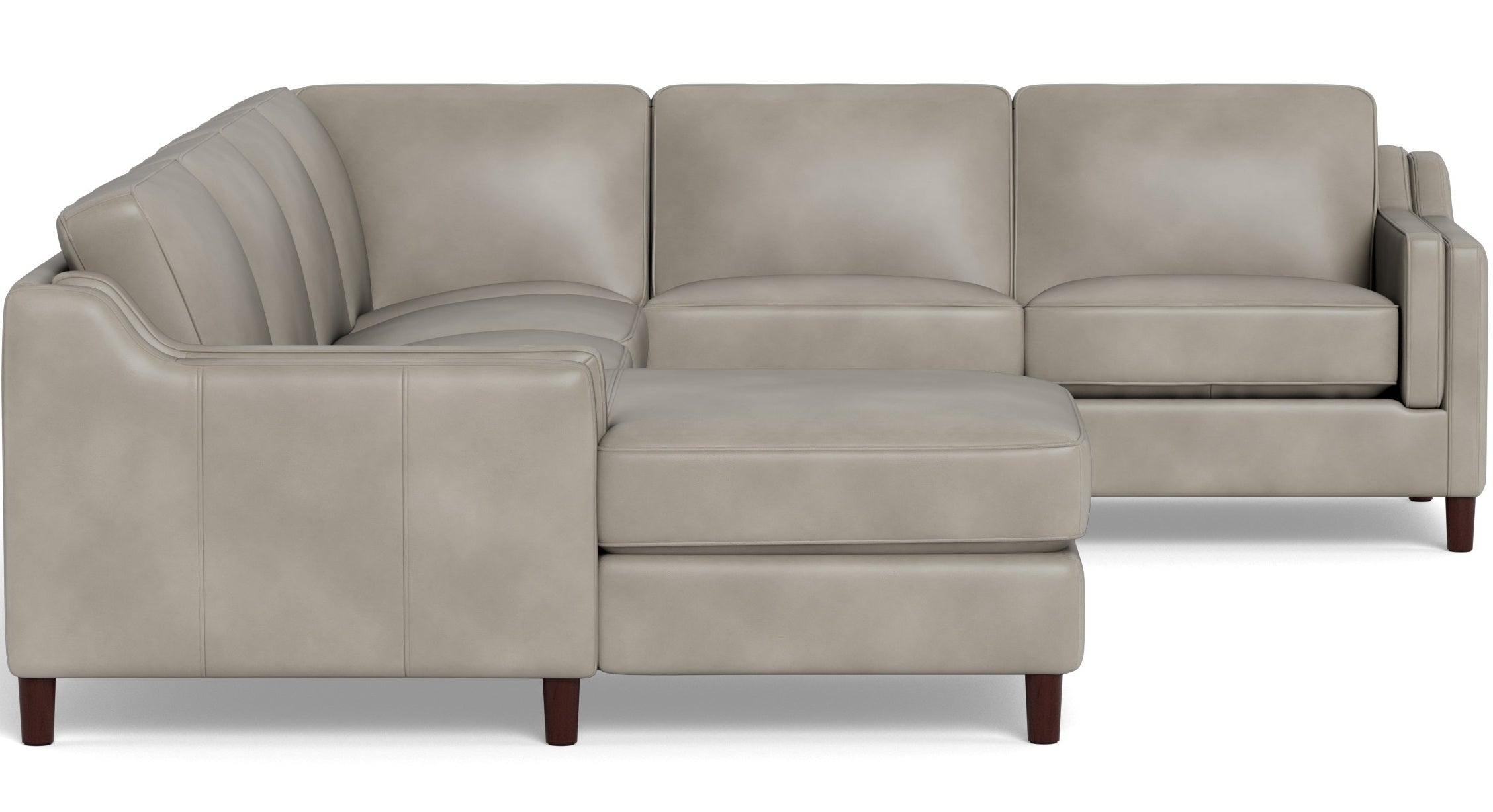 Bella Leather Sectional with Left Chaise, Stone