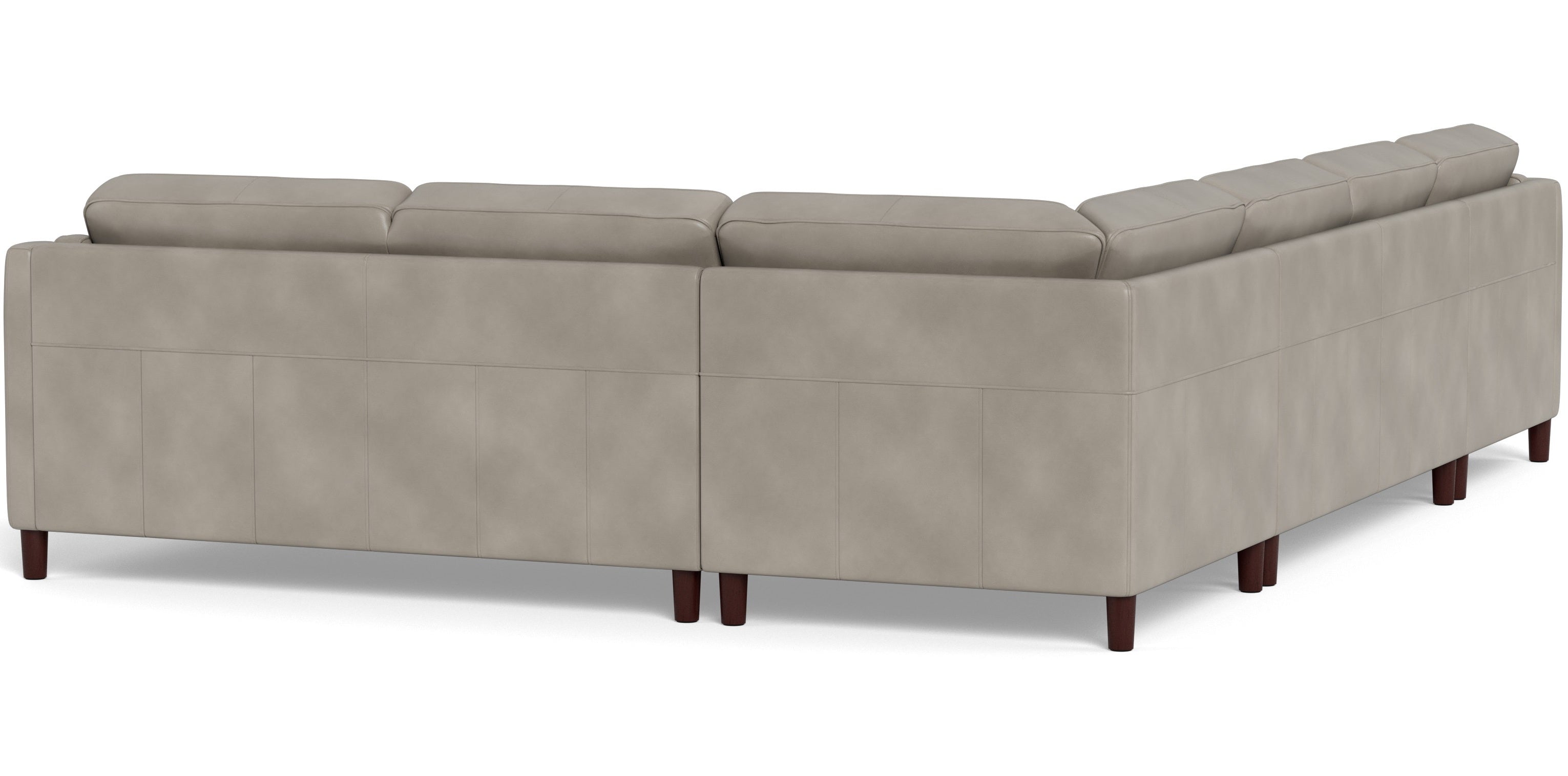 Bella Leather Sectional with Left Chaise, Stone