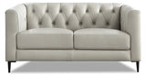 Ella Leather Power Sofa Collection, Ice White