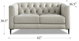 Ella Leather Power Sofa Collection, Ice White