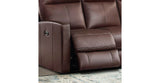 Vienna Leather Power 4-Seater Sofa, Brown