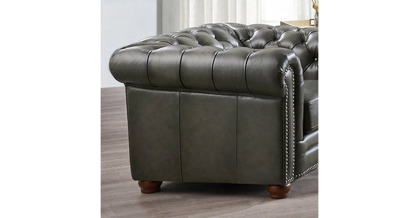 Aliso Leather Sofa Collection, Ash Gray
